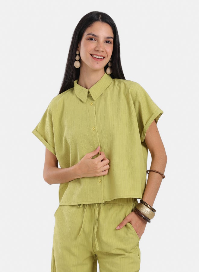 Carina Textured Pattern Lounge Shirt - Image 2
