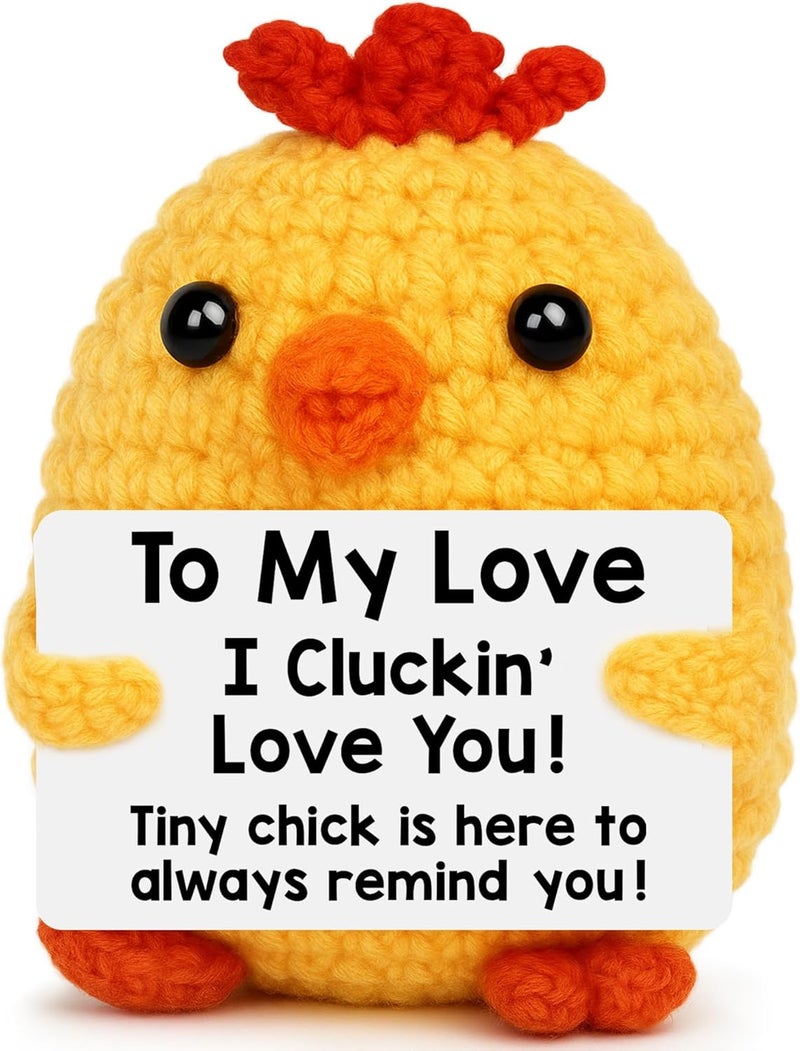 BdayPtion Christmas Stocking Stuffers for Women Anniversary Women Gifts for Girlfriend Wife Gifts for Her Valentines Day Birthday I Love You Romantic Gift for Couple, Handmade Crochet Chicken Lover Present - Image 1