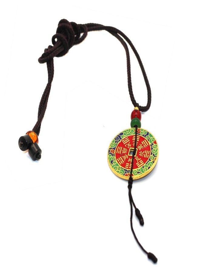 Shan Gui Antique Chinese Taoist Talisman Coin Pendant Necklace, Hand-Knotted Adjustable Cord, Protection Amulet for Men and Women - Image 1