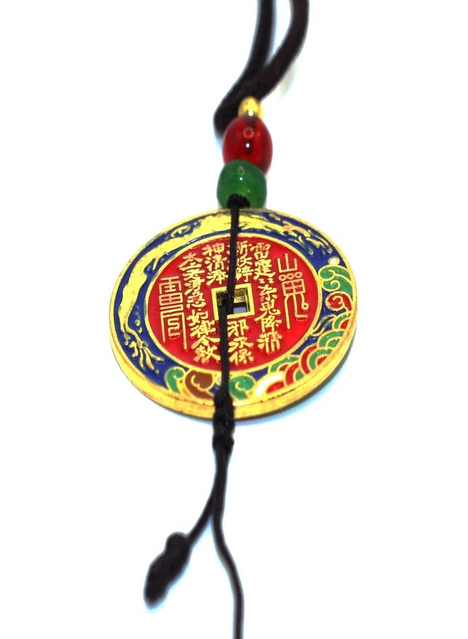 Shan Gui Antique Chinese Taoist Talisman Coin Pendant Necklace, Hand-Knotted Adjustable Cord, Protection Amulet for Men and Women - Image 3