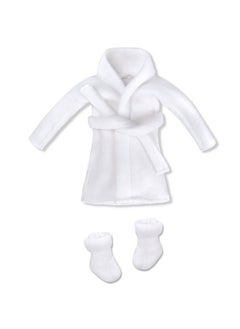 E-TING Santa Clothing Bathrobe Christmas Accessories For Elf Doll (White Bathrobe With Sleeping Bag)  - Image 2