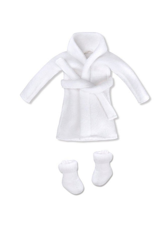E-TING Santa Clothing Bathrobe Christmas Accessories For Elf Doll (White Bathrobe With Sleeping Bag) - Image 2