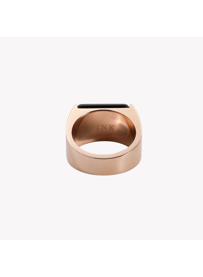 ZINK Men's Rose Gold & Black Stainless Steel Ring | ZJRG039RG-18 - Image 3