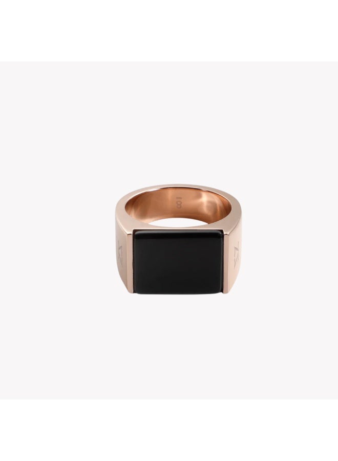 ZINK Men's Rose Gold & Black Stainless Steel Ring | ZJRG039RG-18 - Image 2