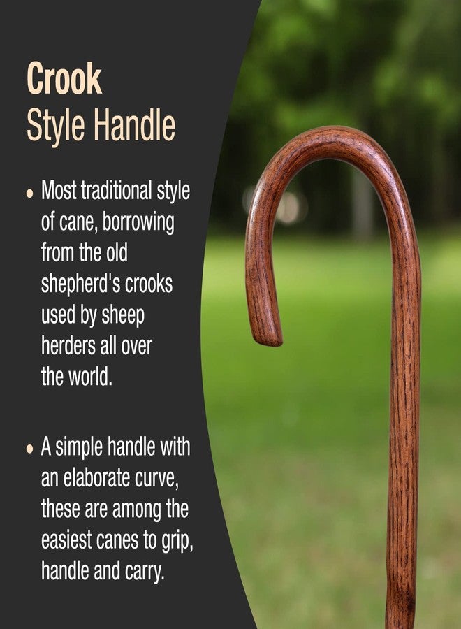 Brazos Handcrafted Wood Walking Cane, Twisted Oak, Crook Style Handle, for Men & Women, Made in the USA, Red, 37" - Image 4