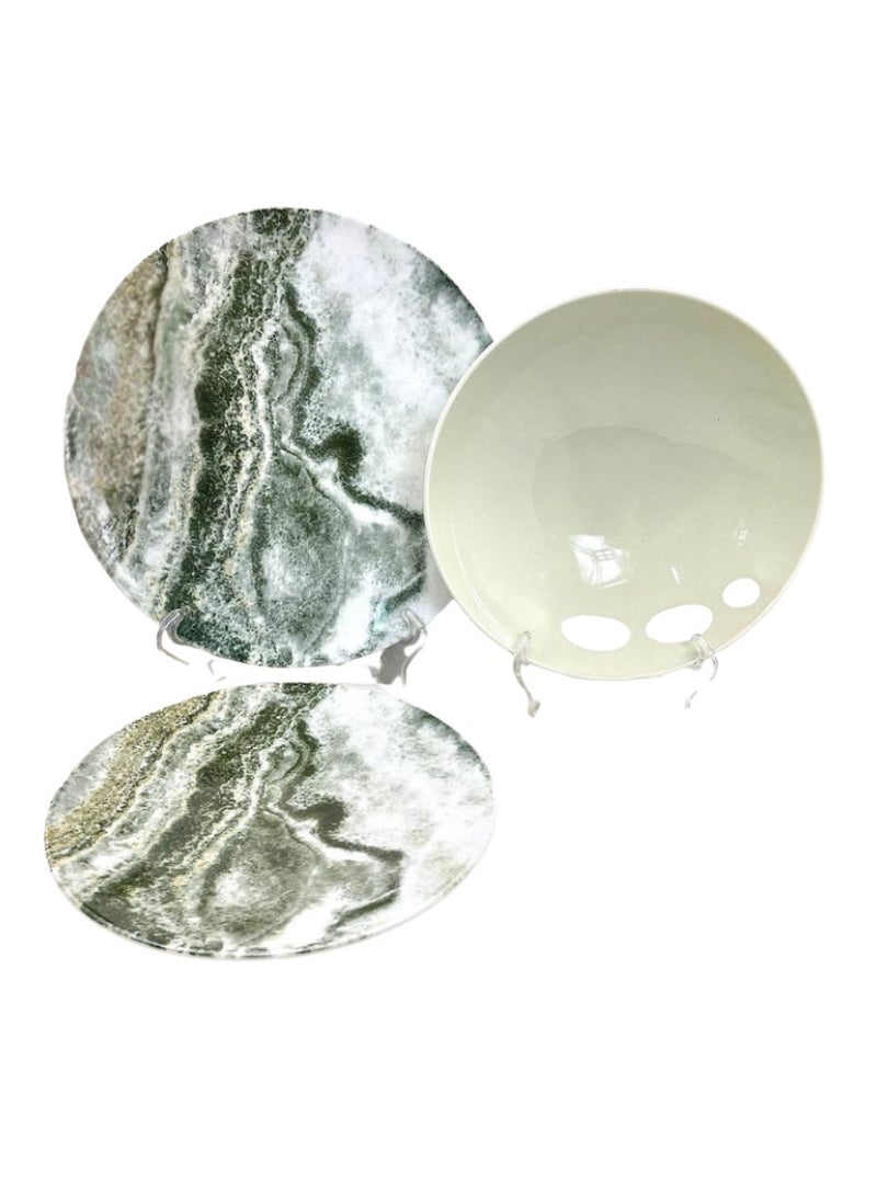 Lotus 18-piece porcelain dinner set, microwave and dishwasher safe  Lotus 