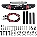 Share Goo ShareGoo Metal Front Bumper with Lights Bar Tow Trailer Compatible with Traxxas TRX4 Axial SCX10 90046 90047 SCX10 II 110 RC Crawler Car - Image 2