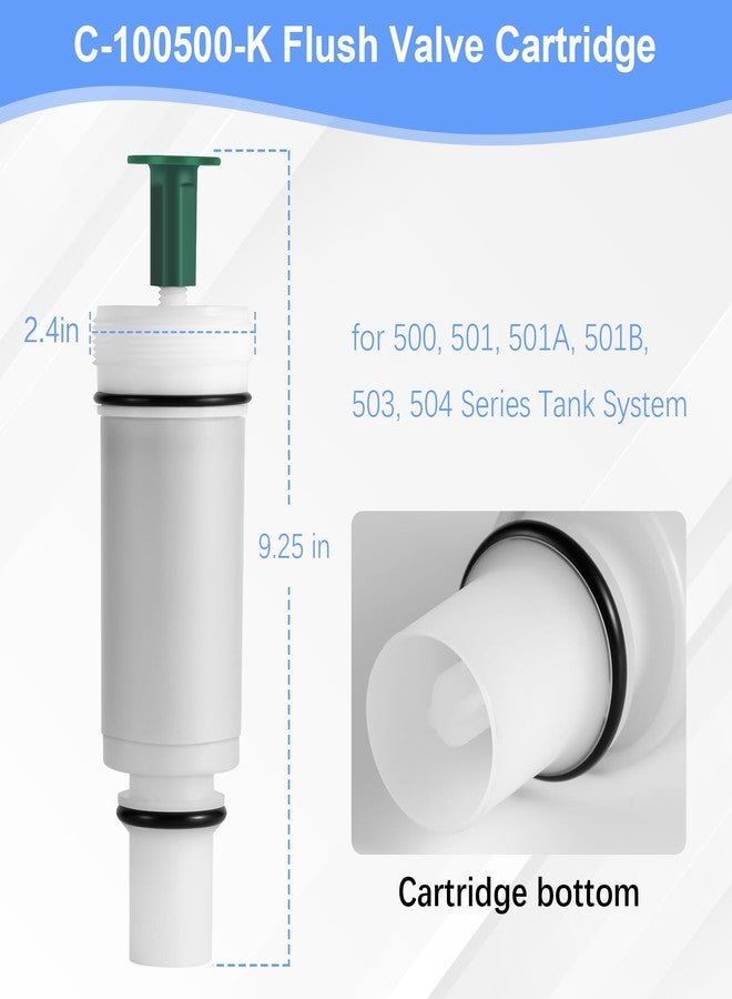 Edifla C-100500-K Flush Valve Cartridge Assembly, for 500, 501, 501A, 501B, 503, 504 Series Tank System, Compatible with M-101526-F3, M-101526-F4 Pressure Assist Tank - Image 5