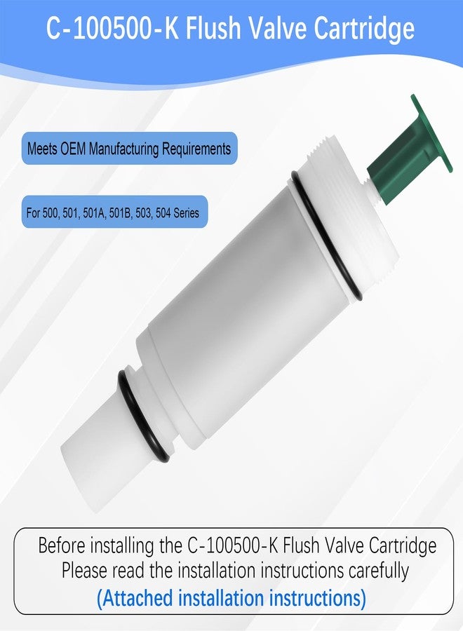 Edifla C-100500-K Flush Valve Cartridge Assembly, for 500, 501, 501A, 501B, 503, 504 Series Tank System, Compatible with M-101526-F3, M-101526-F4 Pressure Assist Tank - Image 2