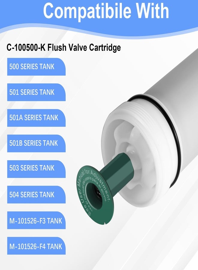 Edifla C-100500-K Flush Valve Cartridge Assembly, for 500, 501, 501A, 501B, 503, 504 Series Tank System, Compatible with M-101526-F3, M-101526-F4 Pressure Assist Tank - Image 3