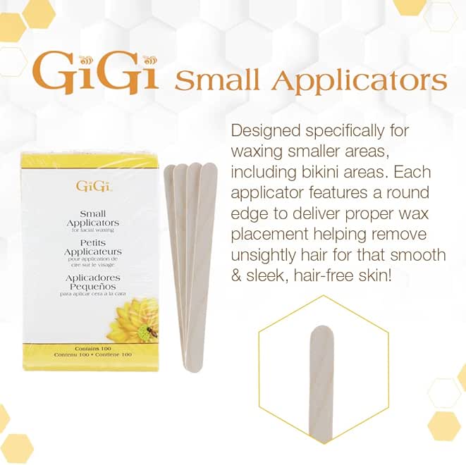 GiGi Wax Sticks for Hair Removal - Small Wax Applicator Sticks, Wooden Waxing Stick for Facial Waxing, Upper Lip & Eyebrows, 1 Pack - Image 2