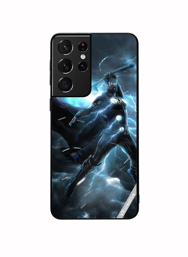 VR CREATIVE Protective Case Cover For Samsung Galaxy S21 Ultra 5G Thor Design Multicolour - Image 1