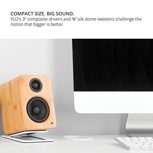 Kanto YU2MG PC Gaming Desktop Speakers | 3" Composite Drivers | 3/4" Silk Dome Tweeter | Class D Amplifier | 100 Watts | Built-in USB DAC | Subwoofer Output | Pair | Matte Grey - Image 5