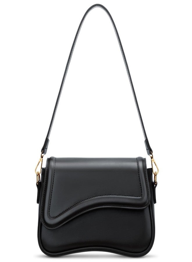 KKXIU Shoulder Bag for Women Small Clutch Purses Cute Hobo Handbag Trendy Underarm Bag-Black - Image 1