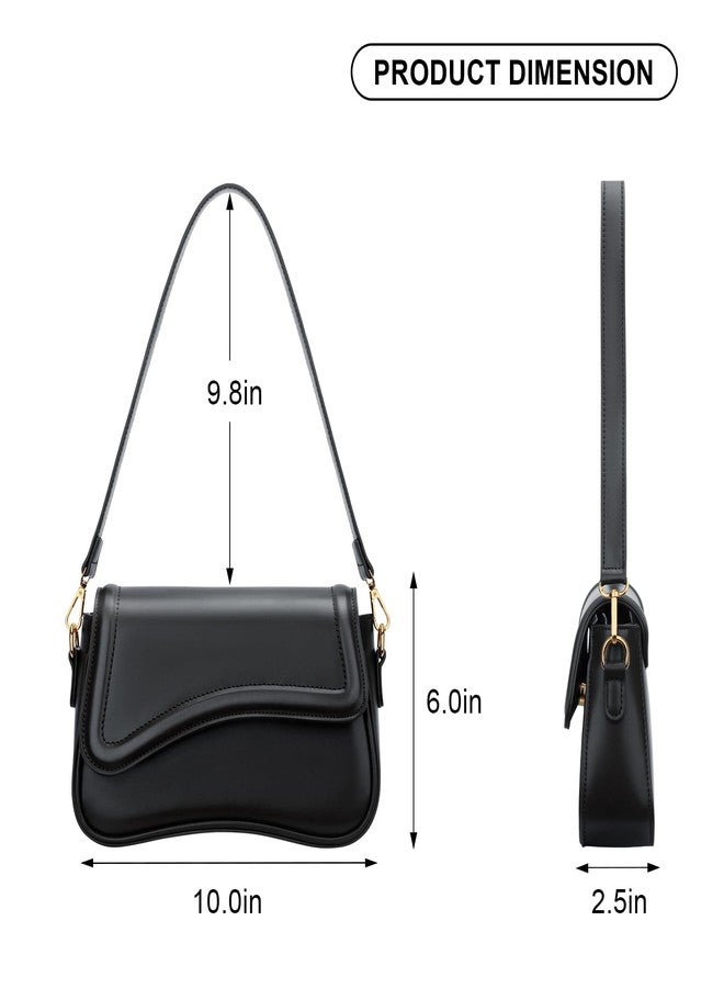 KKXIU Shoulder Bag for Women Small Clutch Purses Cute Hobo Handbag Trendy Underarm Bag-Black - Image 5