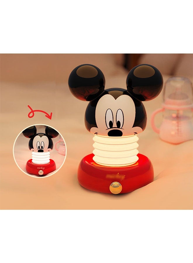 Mickey Light and Shadow Magician Night Light, Cool & Warm Dual-Color Sensor Light, Bedside Sleeping Ambient Lamp For Bedroom, Adjustable Brightness Tap Light, For Baby Sleeping Desktop Decoration, Study Reading Camping Small Gift, 12x12x9.5cm - Image 5