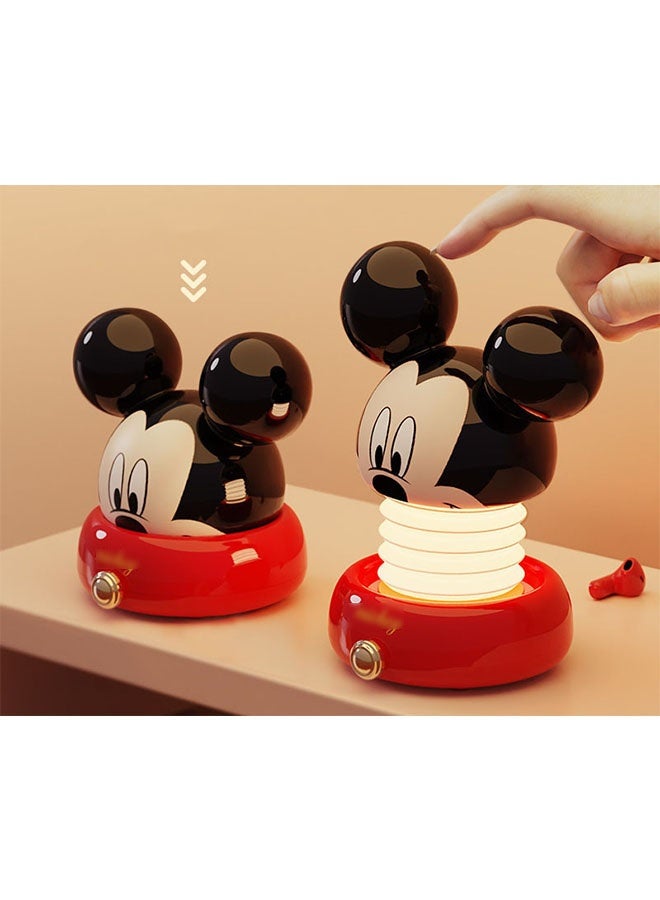Mickey Light and Shadow Magician Night Light, Cool & Warm Dual-Color Sensor Light, Bedside Sleeping Ambient Lamp For Bedroom, Adjustable Brightness Tap Light, For Baby Sleeping Desktop Decoration, Study Reading Camping Small Gift, 12x12x9.5cm - Image 3