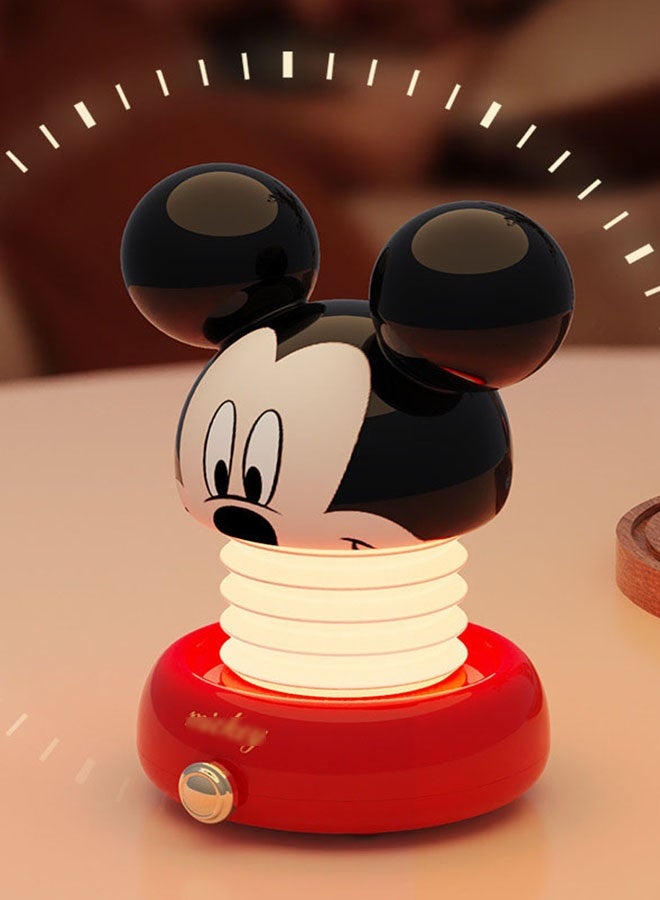 Mickey Light and Shadow Magician Night Light, Cool & Warm Dual-Color Sensor Light, Bedside Sleeping Ambient Lamp For Bedroom, Adjustable Brightness Tap Light, For Baby Sleeping Desktop Decoration, Study Reading Camping Small Gift, 12x12x9.5cm - Image 4