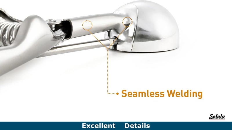 Solula 18/8 Stainless Steel Large Ice Cream Scoop Disher Melon Baller 4 Tablespoon - Image 4