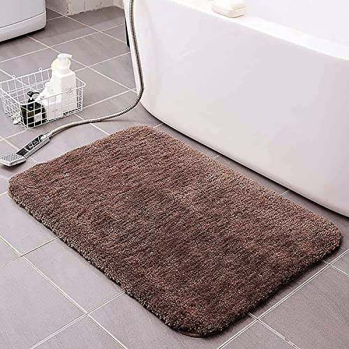 VNQ Super Soft Shaggy Microfiber Door mat for Home | Indoor | Bathmat | Washroom | Living Room | Kitchen Room | Outdoor | Dirt Trapper, Water Absorbent Carpet/Rugs Pack of 1 Coffee - Image 3
