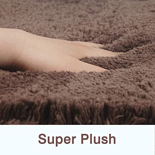 VNQ Super Soft Shaggy Microfiber Door mat for Home | Indoor | Bathmat | Washroom | Living Room | Kitchen Room | Outdoor | Dirt Trapper, Water Absorbent Carpet/Rugs Pack of 1 Coffee - Image 2