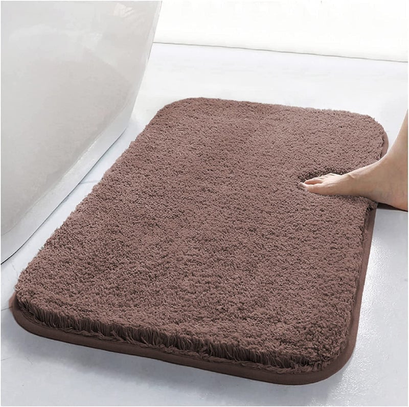 VNQ Super Soft Shaggy Microfiber Door mat for Home | Indoor | Bathmat | Washroom | Living Room | Kitchen Room | Outdoor | Dirt Trapper, Water Absorbent Carpet/Rugs Pack of 1 Coffee - Image 1