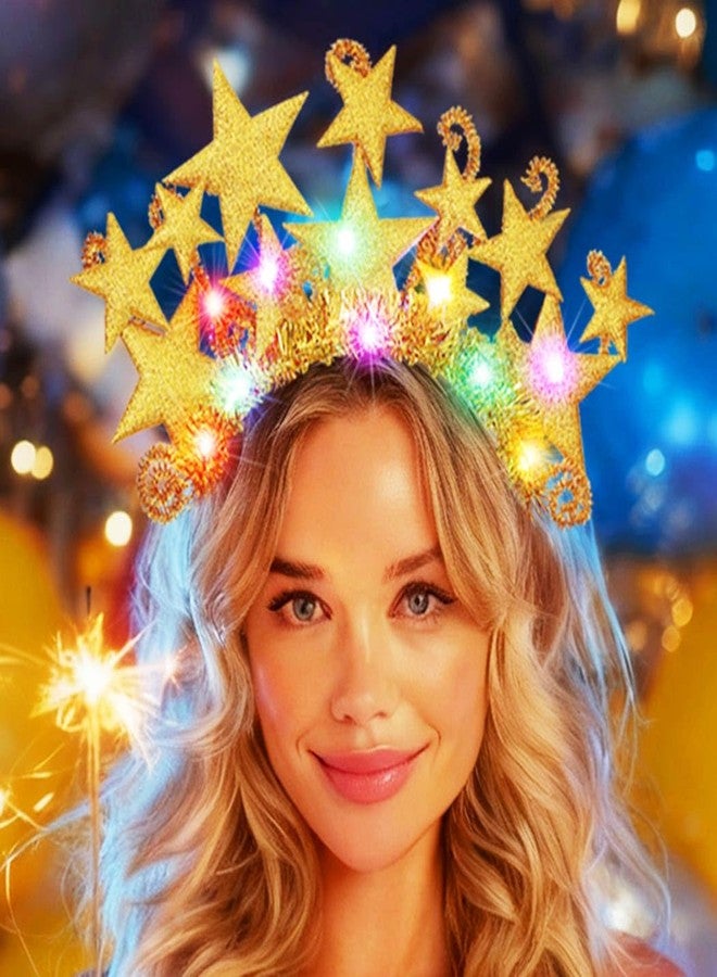 GORTIN Light up Star Headband LED Glowing Headpiece Christmas Rave Costume Hair Accessories for Women - Image 4