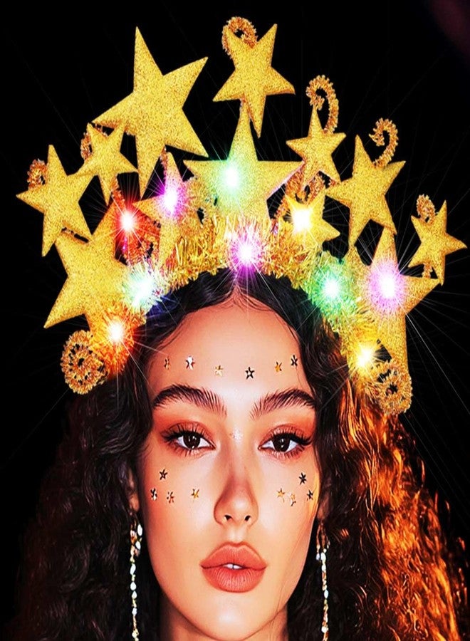GORTIN Light up Star Headband LED Glowing Headpiece Christmas Rave Costume Hair Accessories for Women - Image 5