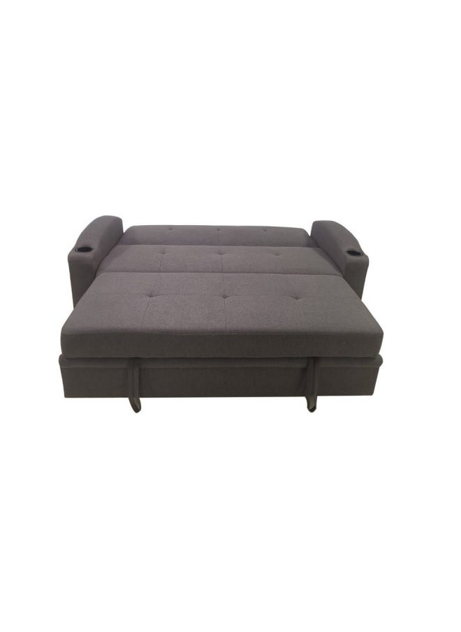 DANUBE HOME - Alejandro Fabric Sofa Bed - Dark Brown - Image 1