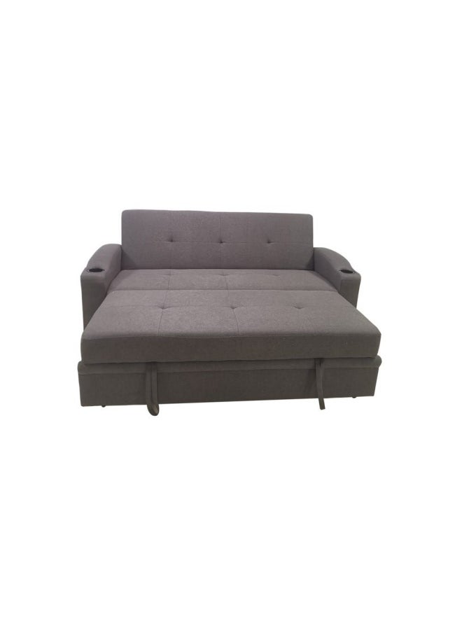 DANUBE HOME - Alejandro Fabric Sofa Bed - Dark Brown - Image 1