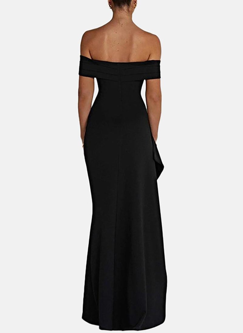 YUNIQEE فستان غمد مكشوف الكتفين - Image 4