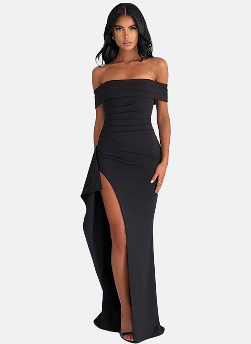 YUNIQEE فستان غمد مكشوف الكتفين - Image 1