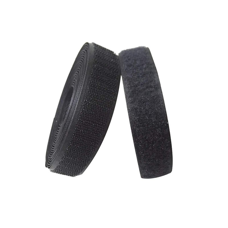 AMGO APPLIANCES Amgo Appliances Black Colour 1 inches Width 25mm 5 Yards Sew on Hook Loop Loop Sew 4  - Image 2