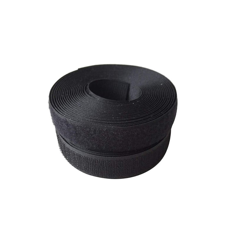 AMGO APPLIANCES Amgo Appliances Black Colour 1 inches Width 25mm 5 Yards Sew on Hook Loop Loop Sew 4  - Image 3