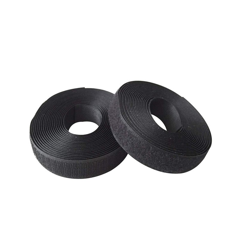 AMGO APPLIANCES Amgo Appliances Black Colour 1 inches Width 25mm 5 Yards Sew on Hook Loop Loop Sew 4  - Image 4