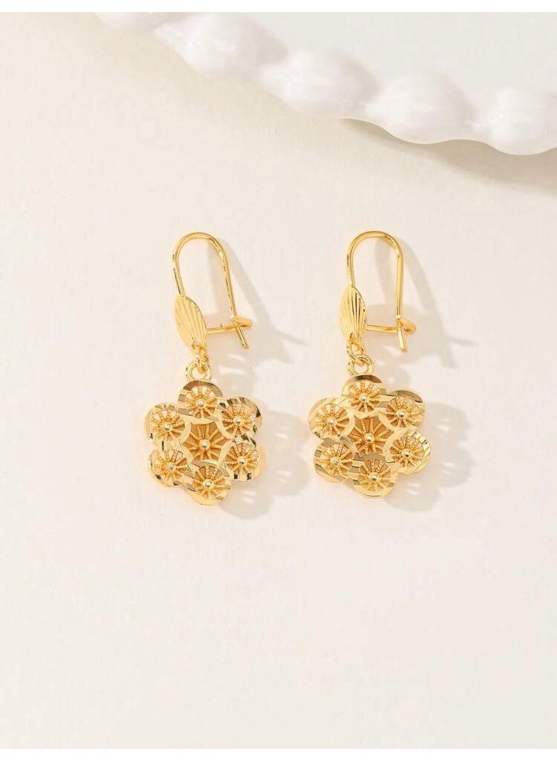 GOLDMAX Elegant 21k Gold Plated Earrings For Women - Image 2