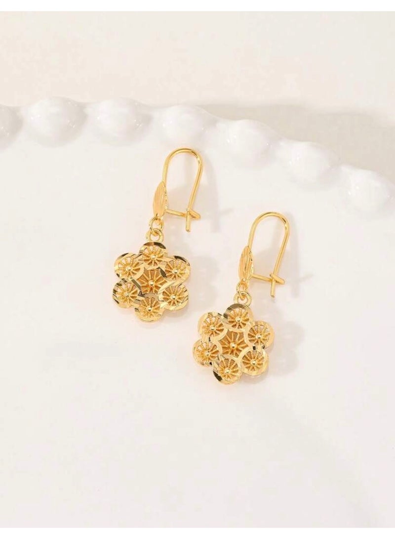 GOLDMAX Elegant 21k Gold Plated Earrings For Women - Image 1