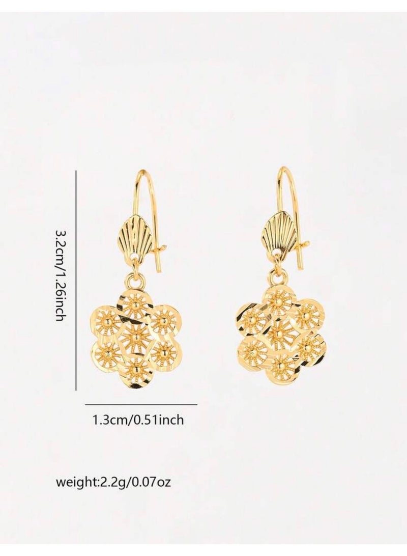 GOLDMAX Elegant 21k Gold Plated Earrings For Women - Image 5