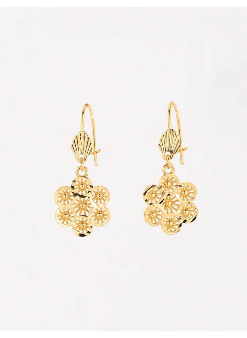 GOLDMAX Elegant 21k Gold Plated Earrings For Women - Image 4
