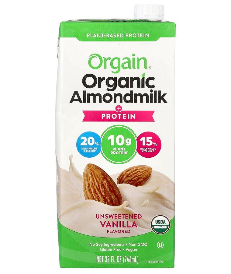 Organic Almondmilk  + Protein Plant-Based Unsweetened Vanilla 32 fl oz (946 ml)