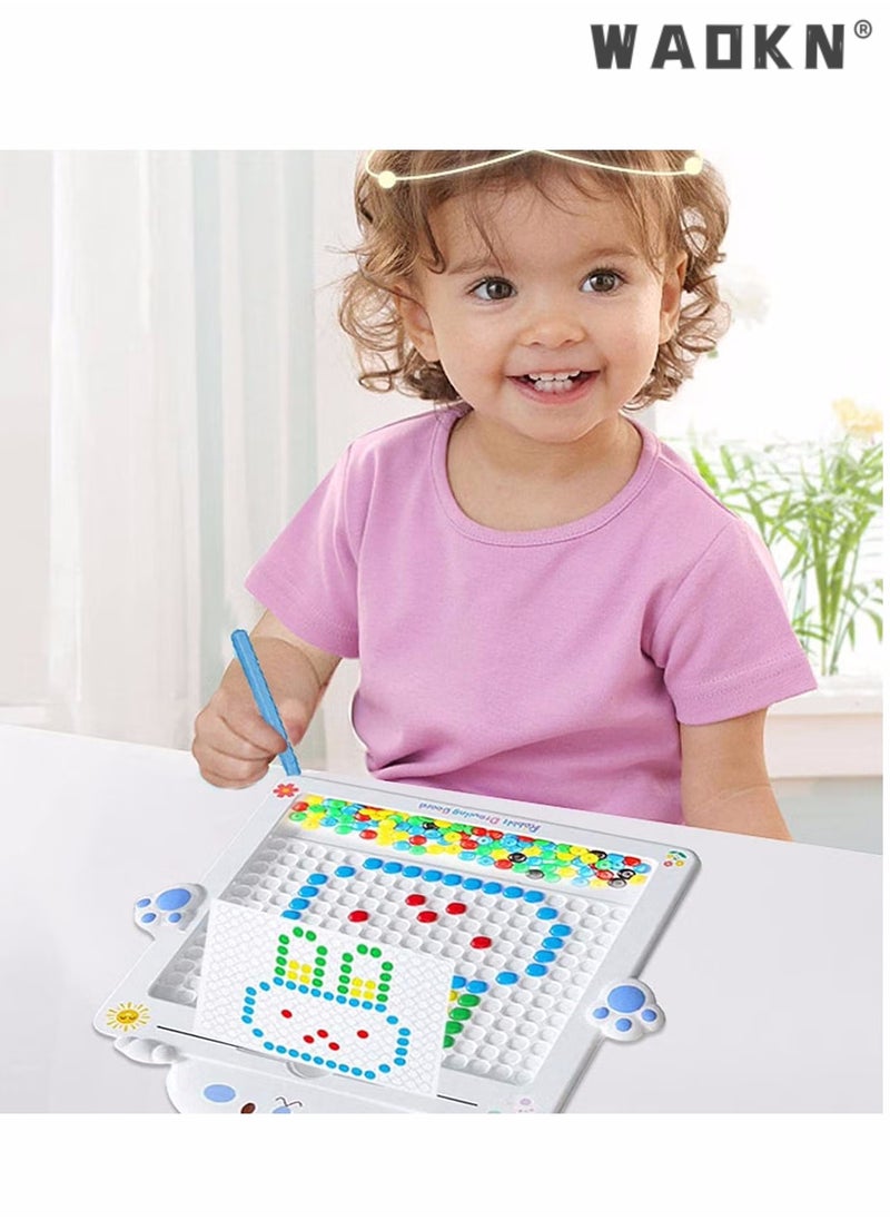 Magnetic Drawing Board for Toddlers Kids,Large Doodle Board with Card Slot, Magnetic Pen, 116 Beads and 14 Cards, Magnetic Dot Art, Montessori Educational Learning Toy, Fun Travel Toy (Blue) - pzsku/Z35AF21B6C182508F1988Z/45/_/1706840947/81dd3ade-297c-4e01-871e-d3efa3e6a456