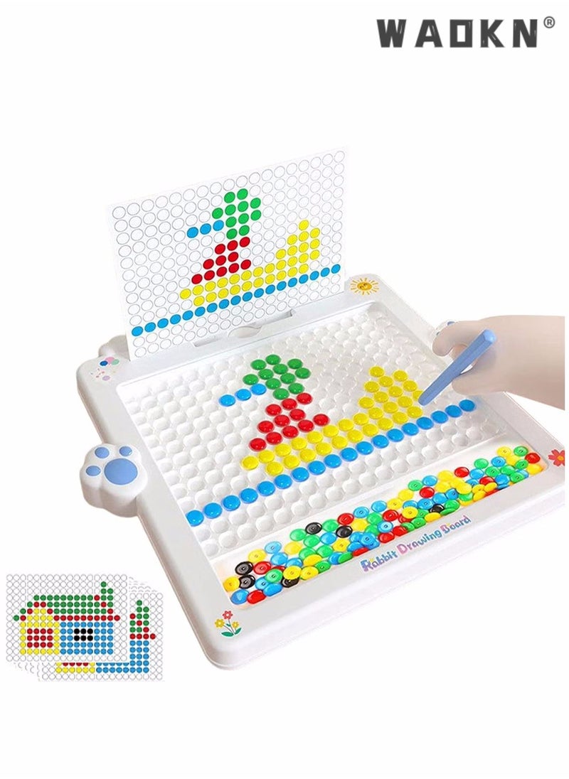 Magnetic Drawing Board for Toddlers Kids,Large Doodle Board with Card Slot, Magnetic Pen, 116 Beads and 14 Cards, Magnetic Dot Art, Montessori Educational Learning Toy, Fun Travel Toy (Blue) - pzsku/Z35AF21B6C182508F1988Z/45/_/1706840948/cf95e4e2-5da5-4e27-8149-db9a4a94f44e