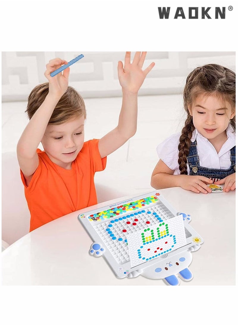 Magnetic Drawing Board for Toddlers Kids,Large Doodle Board with Card Slot, Magnetic Pen, 116 Beads and 14 Cards, Magnetic Dot Art, Montessori Educational Learning Toy, Fun Travel Toy (Blue) - pzsku/Z35AF21B6C182508F1988Z/45/_/1706840953/15e9466f-ed1c-4111-9235-051aaa026bce