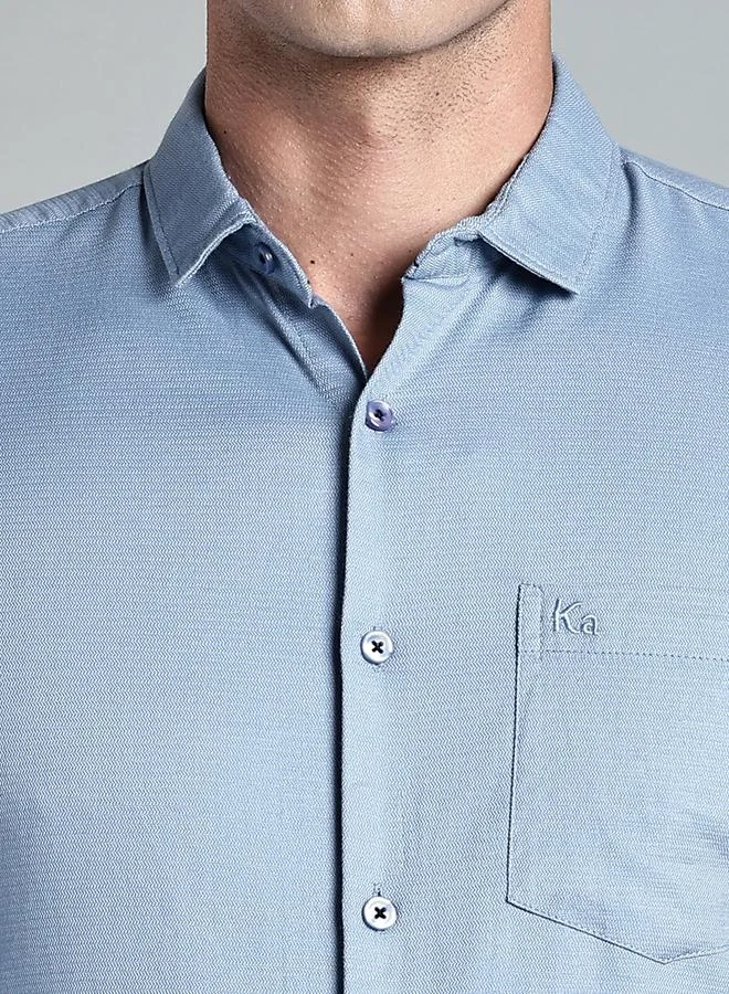 Kuons Avenue  KUONS AVENUE Men Light Blue Cotton Formal Shirt for Men | Best Price UAE