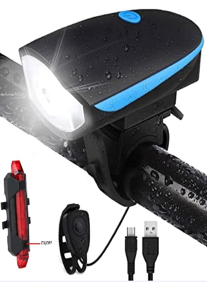 Ilsha® 2-in-1 Rechargeable Cycle Light With Horn - 3 Modes, USB Tail Light, Waterproof (Multicolor) - Image 3
