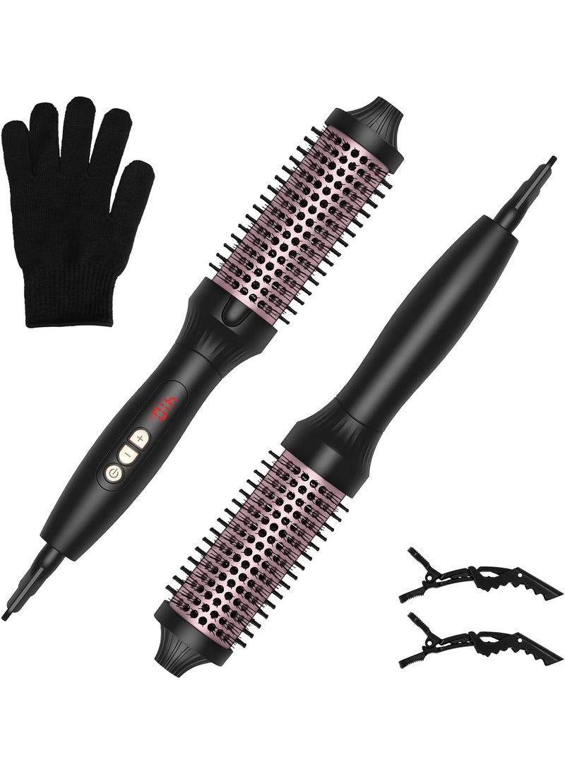 iMounTEK Hot Brush Heat Hair Curling Brush 3 in 1 HotAir Hair Brush Thermal Brush Hair Curler Dryer Straightener with 10 Heating Levels 30S Fast Heating Fit for All Hair Types for Home Travel 