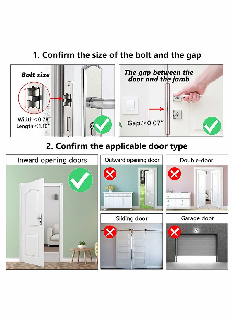 KASTWAVE Portable Door Lock, Travel Door Locker Latch Traveling Extra Locks  - Image 5