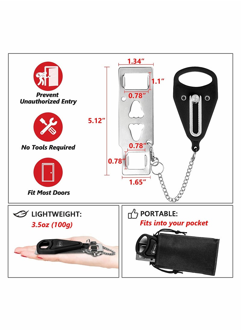 KASTWAVE Portable Door Lock, Travel Door Locker Latch Traveling Extra Locks  - Image 3