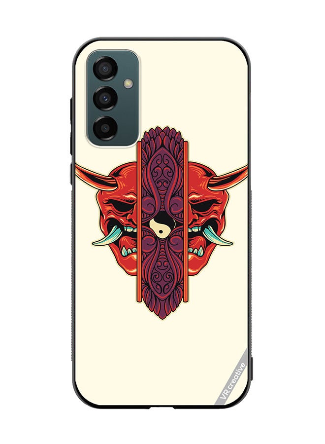 VR CREATIVE Protective Case Cover For Samsung Galaxy M23 Oni Mask Ornament Design Multicolour - Image 1