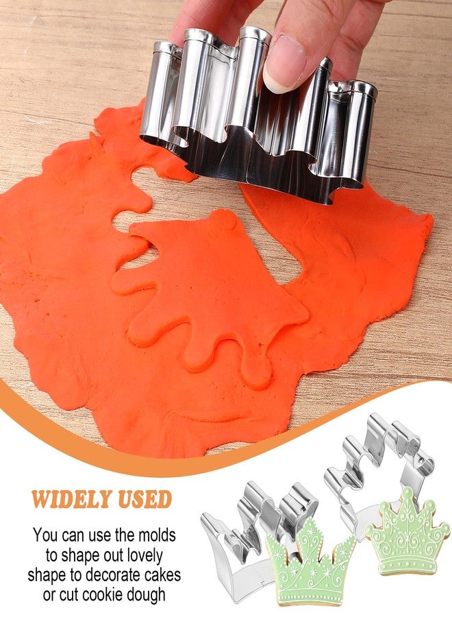Macuezu 2 PCS Crown Cookie Cutter, Metal Princess Cookies Cutter, Stainless Steel Queen Cookie Cutters Fondant Cutters Set for Party, Holiday - Image 5